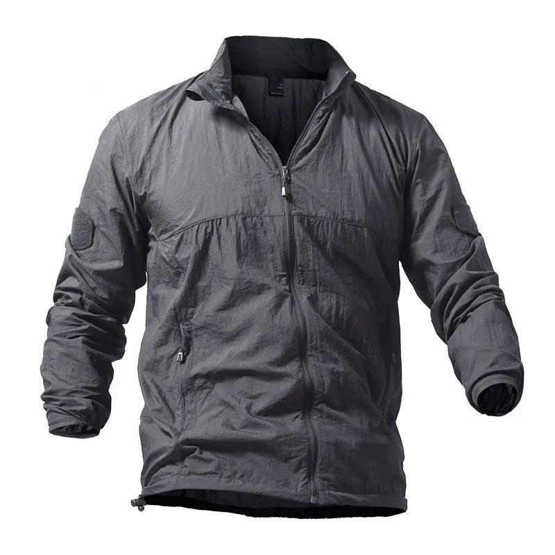 Outdoor Jacket For Men Quick Dry Tactic Skin Jacket Men Sunscreen Clothing Hooded Camouflage Ultra Light Thin Windbreaker Jacket