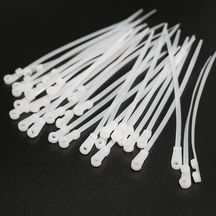 100Pcs/pack Heavy Duty Cables Fastening Rings Loop Hardware Organizer Wire Straps Self Locking Nylon Cable Ties Plastic Cord Tie