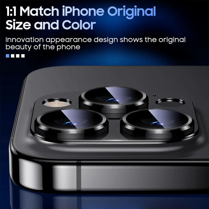 Titanium Black Metal Glass Camera Lens Screen Protector For iPhone 16 Pro Max 16 Plus 16 Protection Cover 15Pro 14Pro Accessory