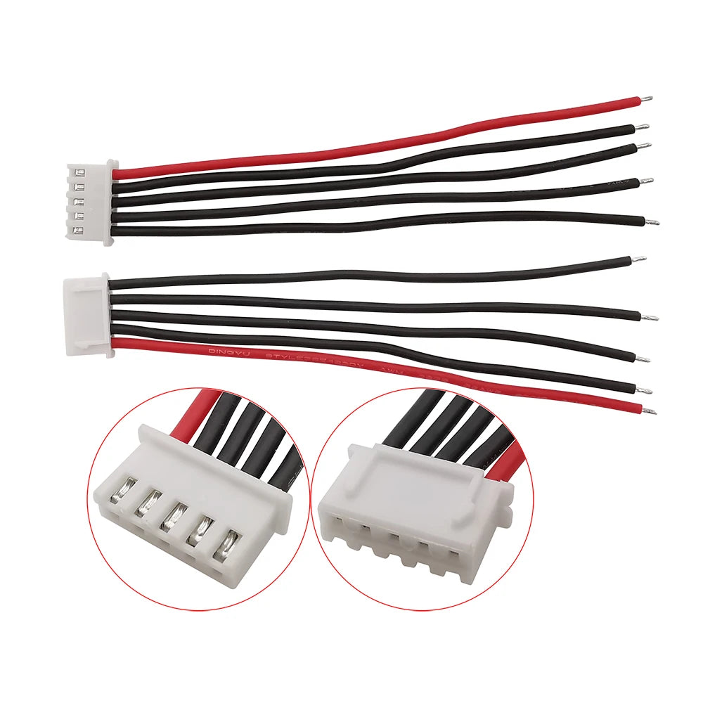 5/10Pcs JST XH Connector 1S 2S 3S 4S 5S 6S 7S LiPo Battery Balance Charger Plug Cable 10cm 15cm 20cm 22AWG Silicone Wire