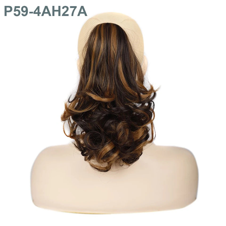 Synthetic Claw Clip On Ponytail Wavy False Hair Extension Hairpiece for Women Accessories