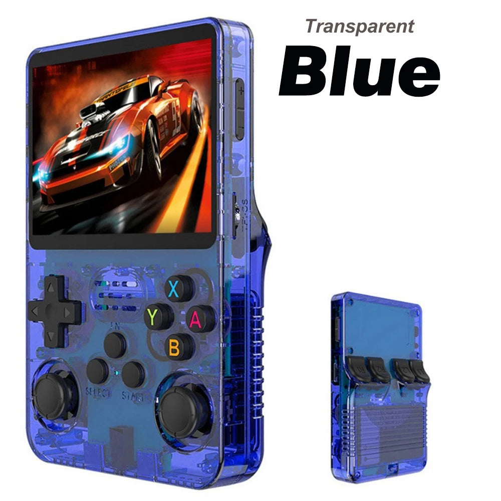 R36S Retro Handheld Video Game Console Linux System 3.5-inch IPS Screen Portable Handheld Video Player 64GB 15000 Games