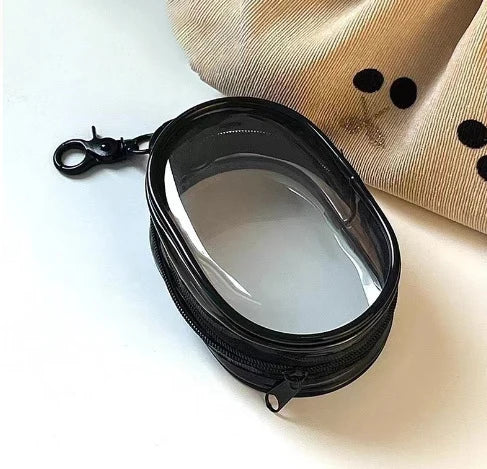 Multi Functional Storage Bag Transparent Data Cable Charger Storage Box Portable Zipper Dustproof Storage Box Small Doll Storage