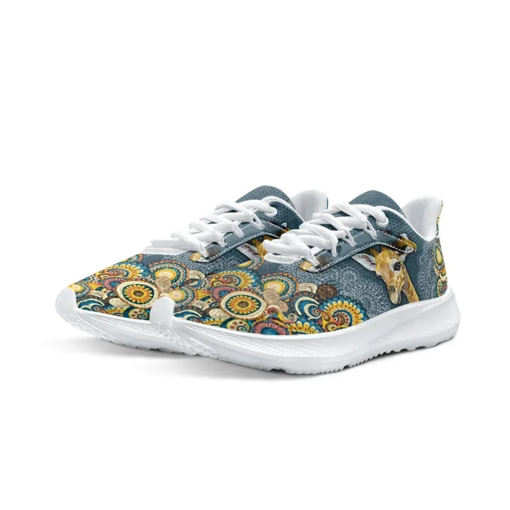 New Summer Casual Shoes For Women Fashion Hot Giraffe Pattern Print Lace Up Sneakers Vulcanized Wear-Resistant Running Shoes
