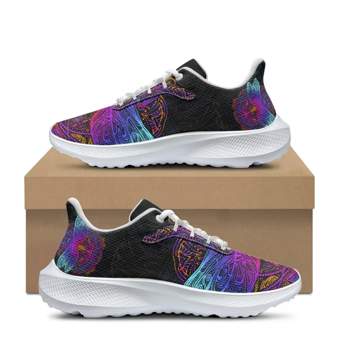New Summer Casual Shoes For Women Fashion Hot Giraffe Pattern Print Lace Up Sneakers Vulcanized Wear-Resistant Running Shoes