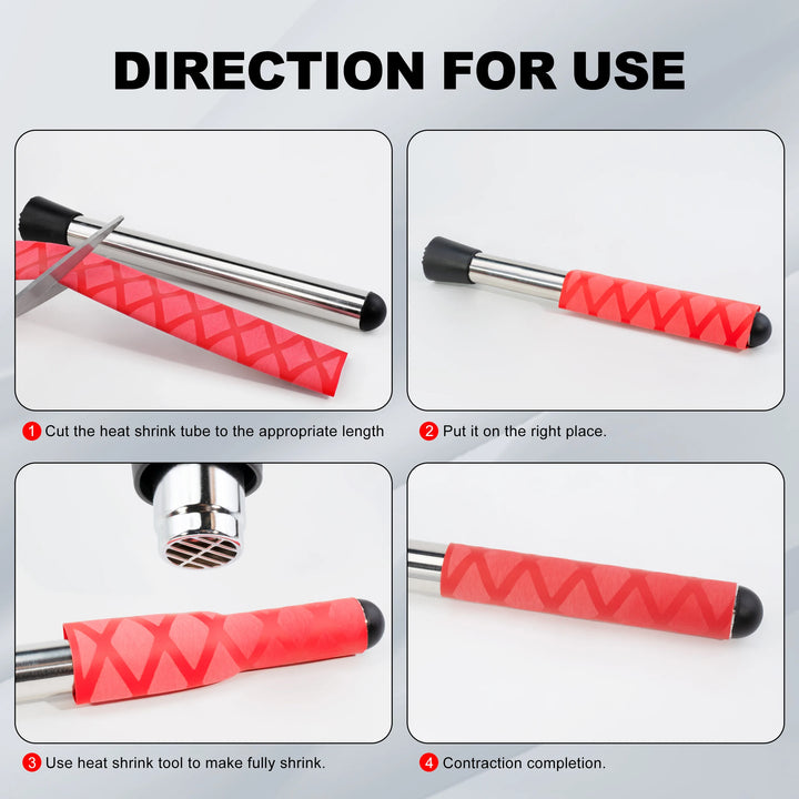 Anti-Slip Heat Shrink Tube For Fishing Rod Or DIY Electrical Insulation 5 Colors 1M 15/18/20/22/25/28/30/35/40/50mm