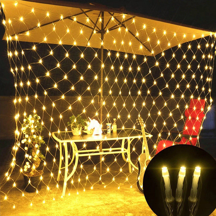 LED Net Mesh Fairy Light 1.5*1.5M 3*2M 6*4M 10*8M Outdoor Waterproof Curtain String Lamp 110V 220V Xmas Wedding Party  Decor