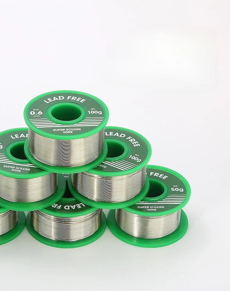 Soldering Tin Wire 0.8 1.0mm Small Coil Electrolytic Soldering Wire 50g Welding With Flux Roll Rosin Core Solder Soldering Wire