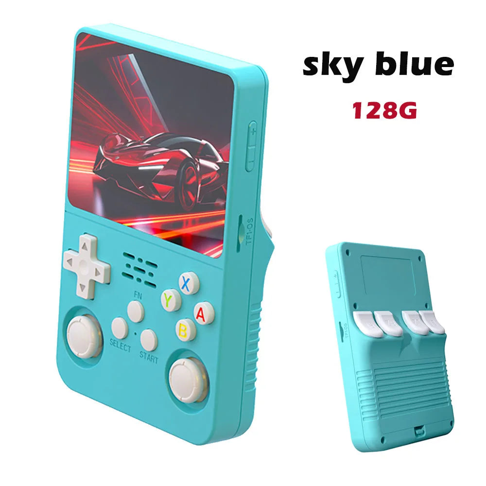 R36S Retro Video Handheld Game Console Linux System 3.5 in IPS Screen  3000mAH Battery 64G/128G TF Card Preinstalled Games