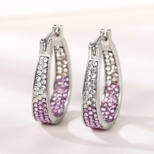 European And American Colorful Ear Clip Fashion Diamond Women's