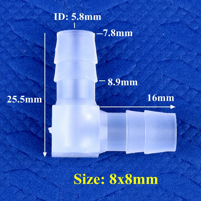 5~200pcs 4~20mm PP Elbow Connectors Aquarium Tank Fittings Air Pump Aerator Pagoda Joint Garden Irrigation Medical Hose Joints