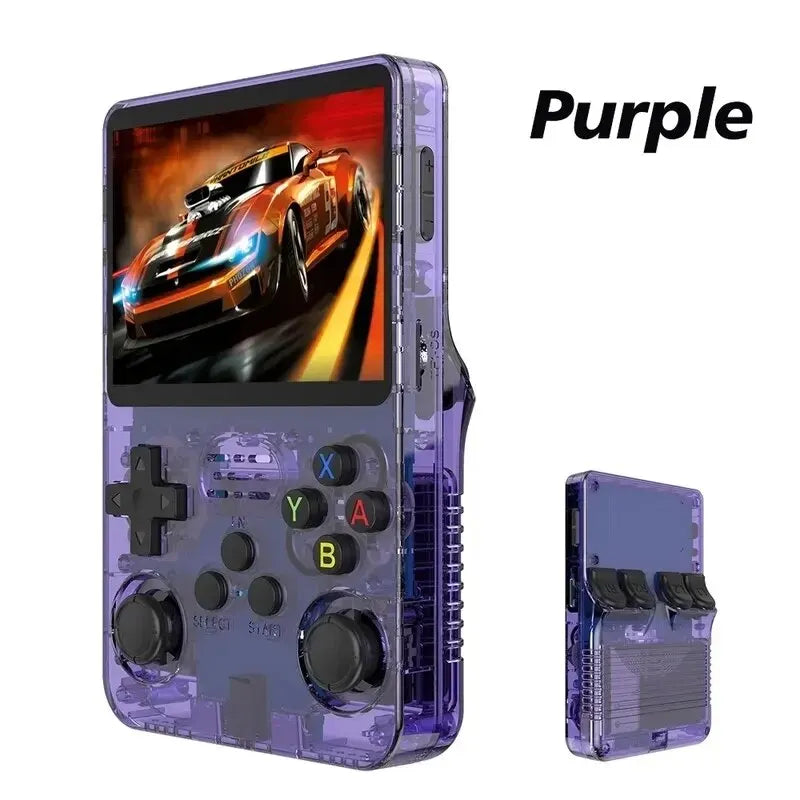 R36S Retro Handheld Video Game Console Linux System 3.5 Inch IPS Screen Portable Player 64GB GamesMultiple colors are available
