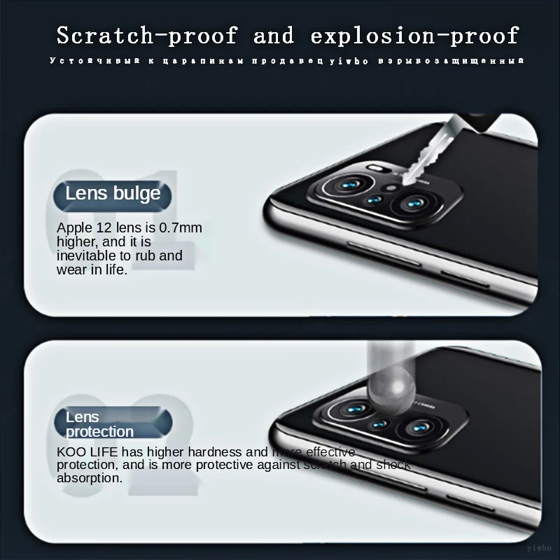 2PCS HD Back Camera Glass Protectors for IPhone 13 11 12 Pro Max 13Mini Lens Protective Glass Film on IPhone 14 13 PRO MAX XS XR