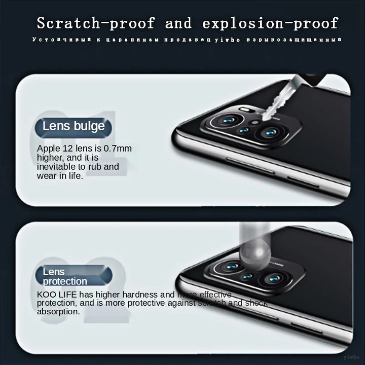 2PCS HD Back Camera Glass Protectors for IPhone 13 11 12 Pro Max 13Mini Lens Protective Glass Film on IPhone 14 13 PRO MAX XS XR