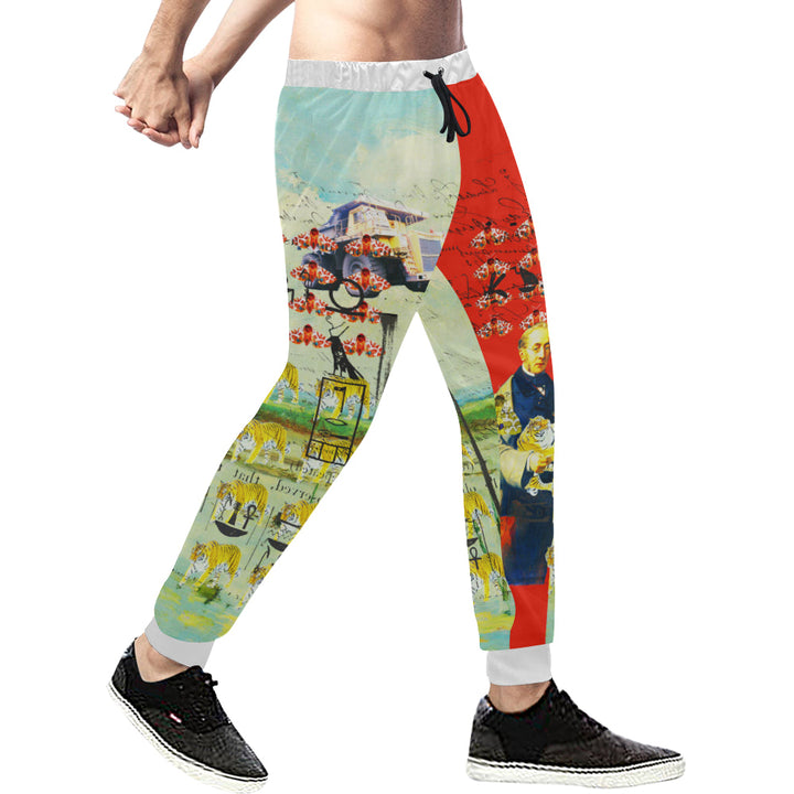 ACCORDING TO PLAN. Men's All Over Print Sweatpants