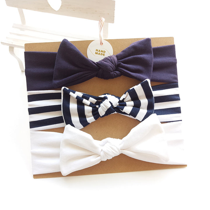 3Pcs Cute Rabbit Ear Baby Headband Neonata Bow