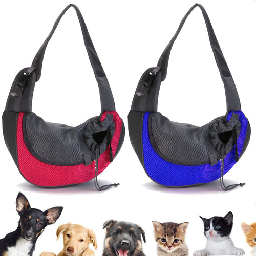 Breathable Mesh Dog Carrier Sling, Portable Travel Pet Puppy Carrier