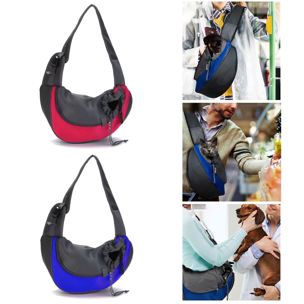 Breathable Mesh Dog Carrier Sling, Portable Travel Pet Puppy Carrier