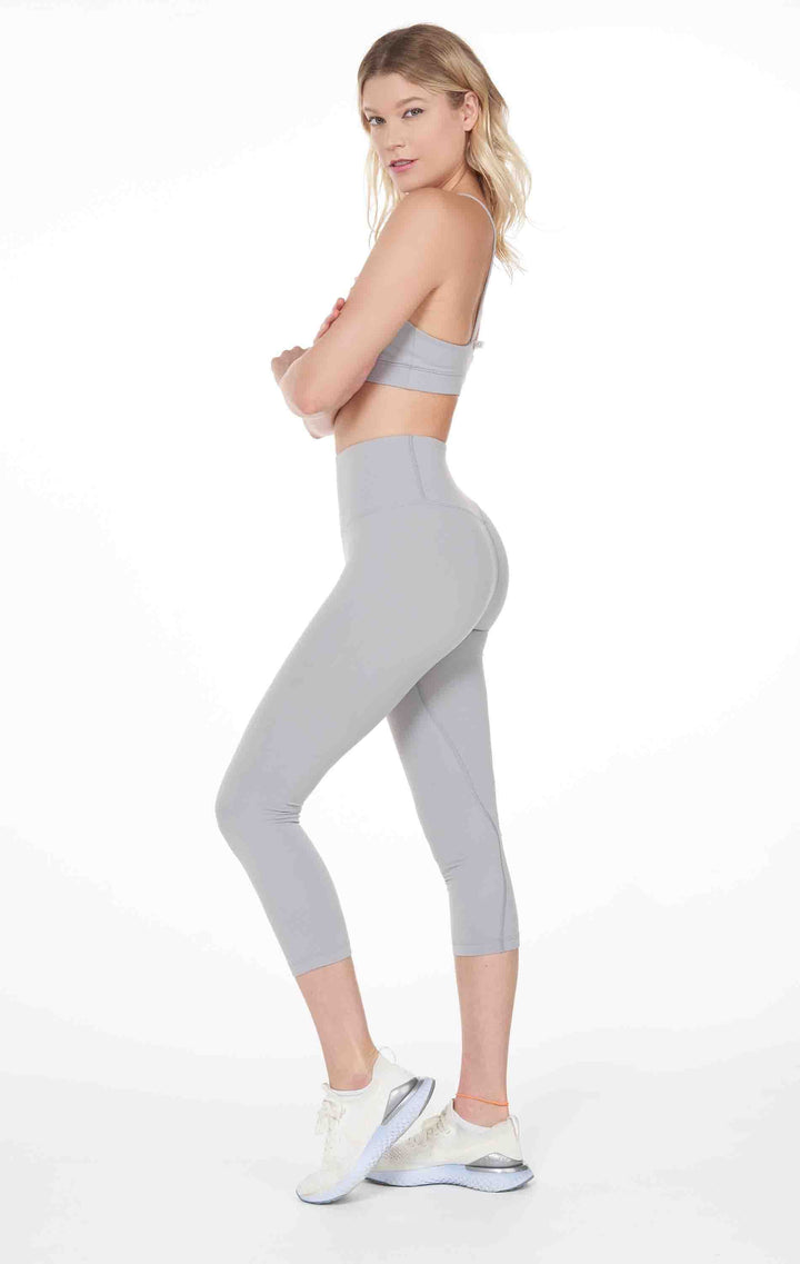 Hybrid Cloudlux Capri Leggings High Waist - Stone Grey