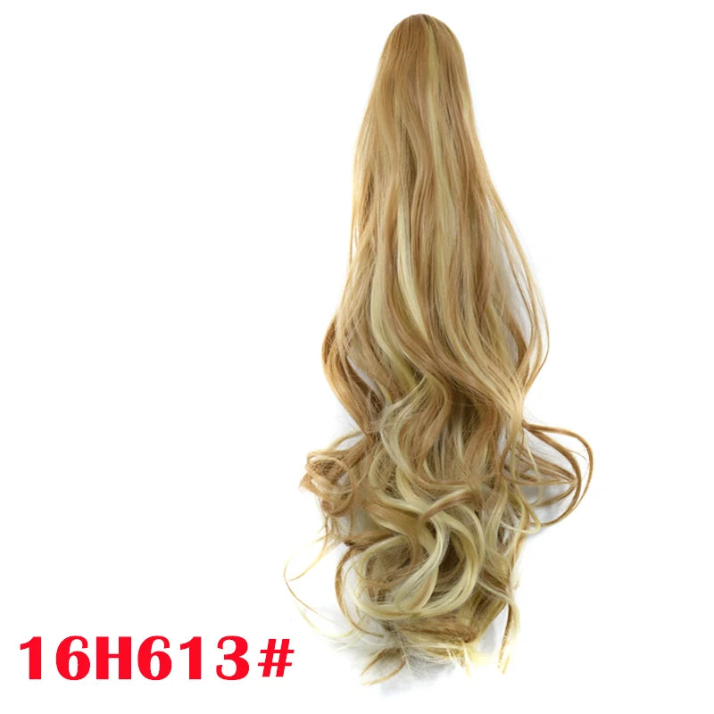 Synthetic Claw Clip On Ponytail Wavy False Hair Extension Hairpiece for Women Accessories