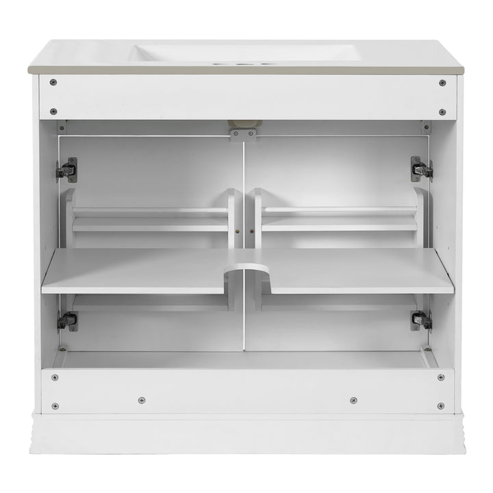 36' Luxurious Bathroom Vanity with Ceramic Sink, Bathroom Vanities