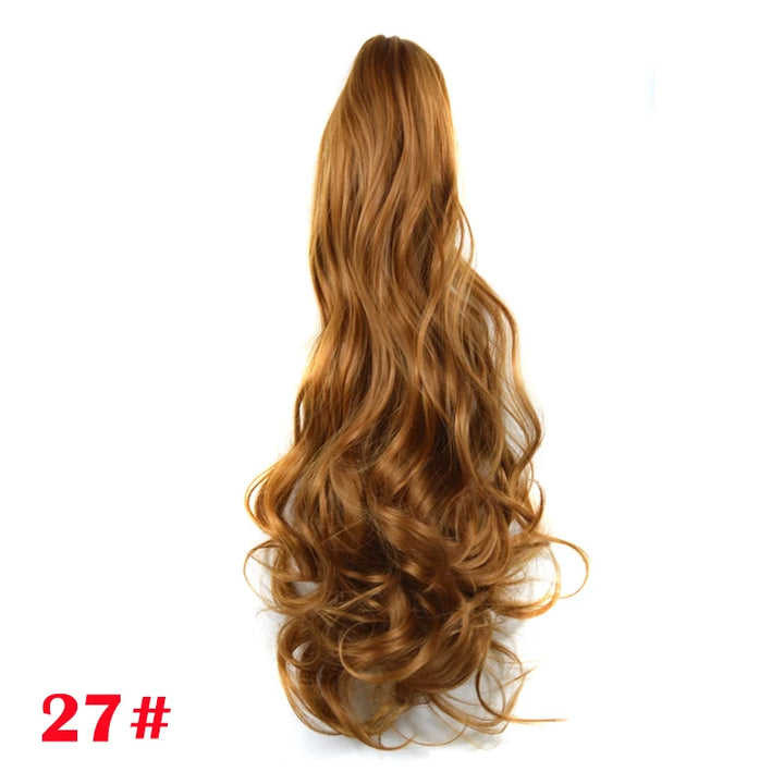 Synthetic Claw Clip On Ponytail Wavy False Hair Extension Hairpiece for Women Accessories