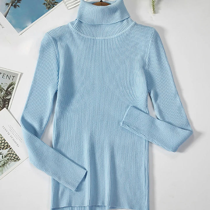 2025 Women Turtleneck Sweater Knitted Soft Pullovers Cashmere Jumpers Basic Solid Soft Sweaters Women Autumn Winter Casual Top