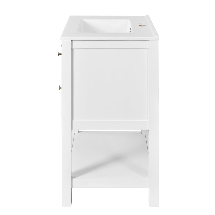 60'' Bathroom Vanity Set with Ceramic Sink (Separate), Free Standing