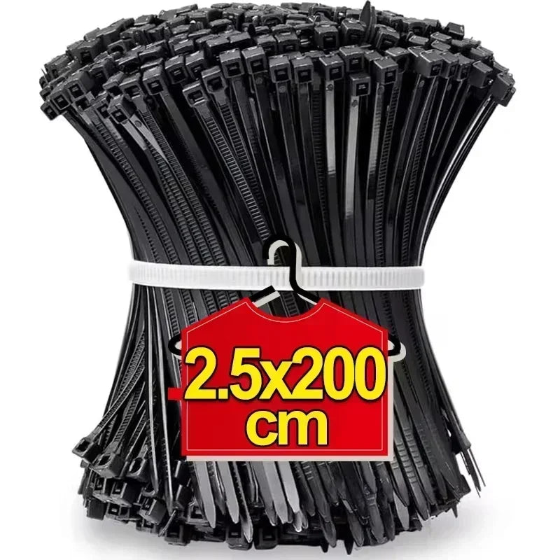 Wholesale Self Locking Nylon Cable Ties Plastic Cord Tie Heavy Duty Cables Fastening Rings Loop Hardware Organizer Wire Straps