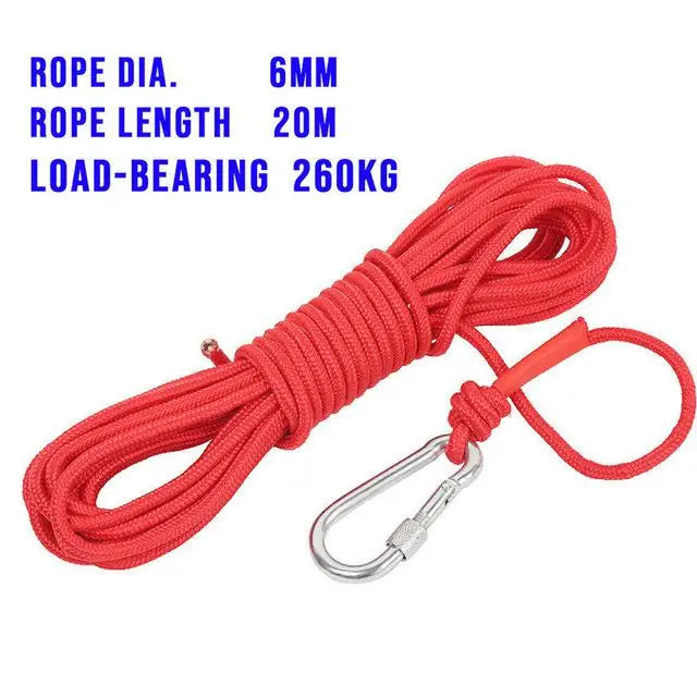 27 Strong Magnet Pot Fishing Magnet Deep Sea Salvage Magnetic Hook Permanent Neodymium NdFeB Magnetic Fishing Tool with Rope