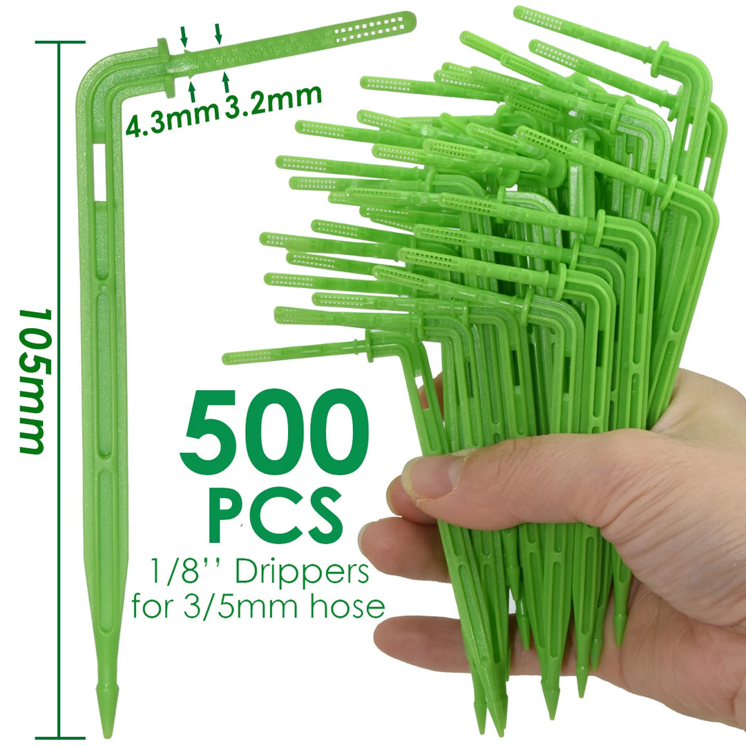 KESLA Garden 2L/H Drip Irrigation Watering Saving System Kit Drop by Drop Drippers 3/5mm Hose for Plant Potted Bonsai Vegetables