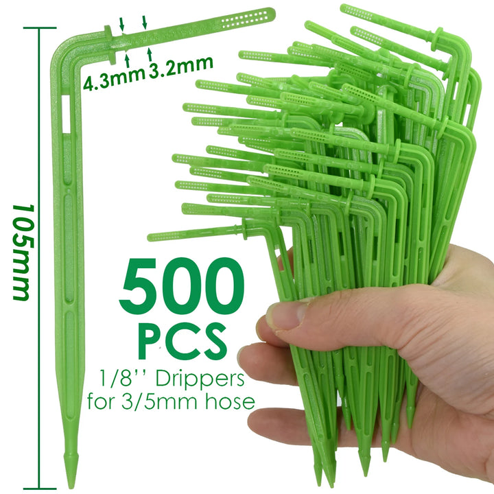 KESLA Garden 2L/H Drip Irrigation Watering Saving System Kit Drop by Drop Drippers 3/5mm Hose for Plant Potted Bonsai Vegetables