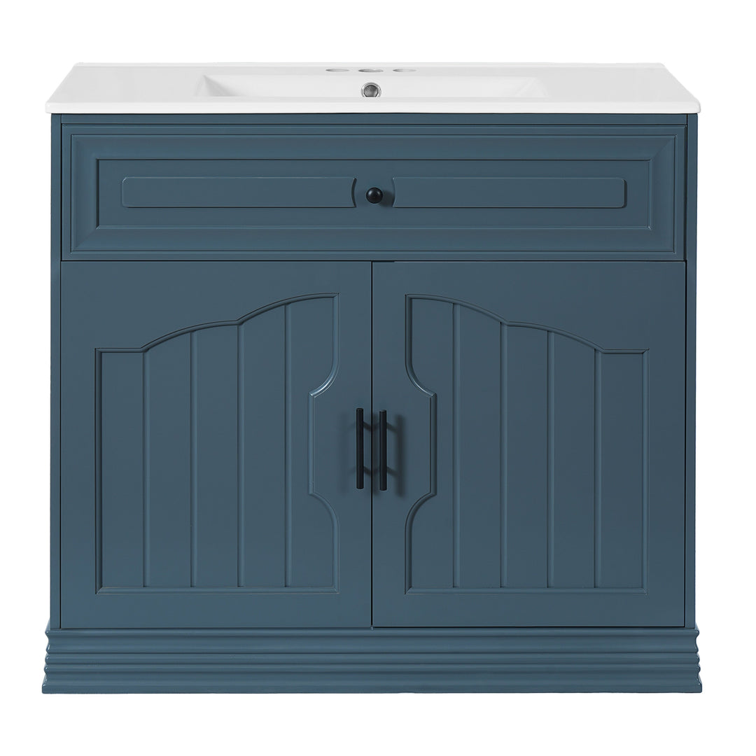 36' Luxurious Bathroom Vanity with Ceramic Sink, Bathroom Vanities