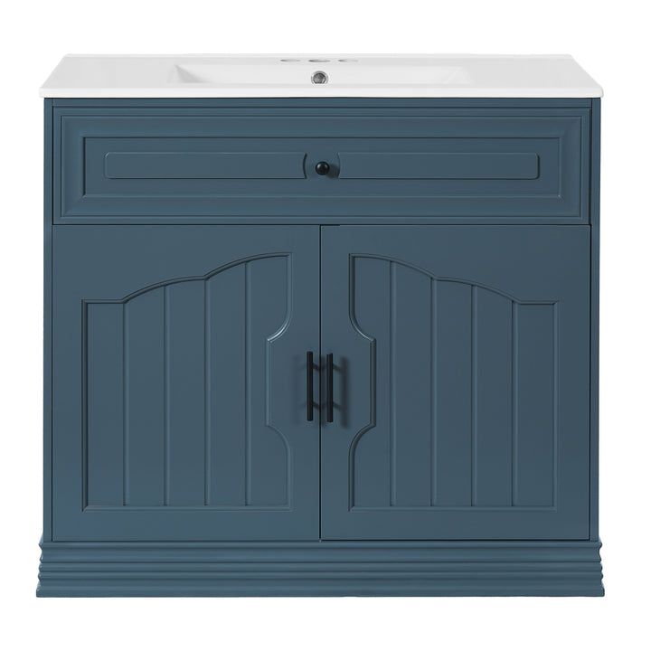 36' Luxurious Bathroom Vanity with Ceramic Sink, Bathroom Vanities