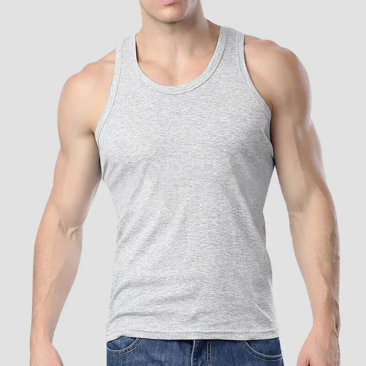 2025 New Men's summer lightweight cotton tight vest, casual family pajamas, outdoor tight top, breathable quick-drying vest