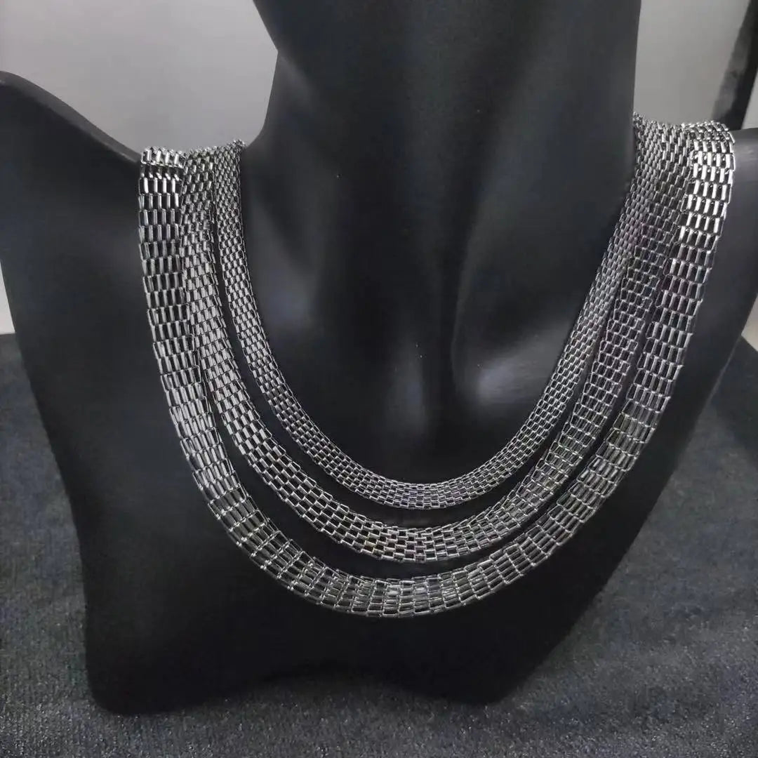 6mm8mm10mm Stainless Steel Mesh Necklaces Bracelets Set Jewelry For Men Women Hiphop Statement  USENSET