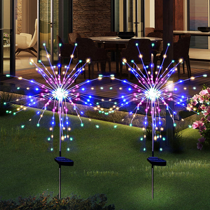 Solar Firework Outdoor Lights, 120 LED Waterproof Solar Garden Lights,