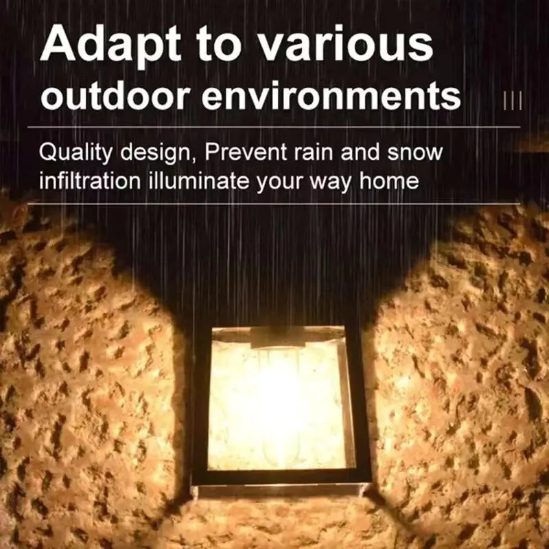 Powerful Outdoor Solar LED Street Light Waterproof Solar Lamp Garden Yard Pathway Wall Decoration External Lighting Fixture