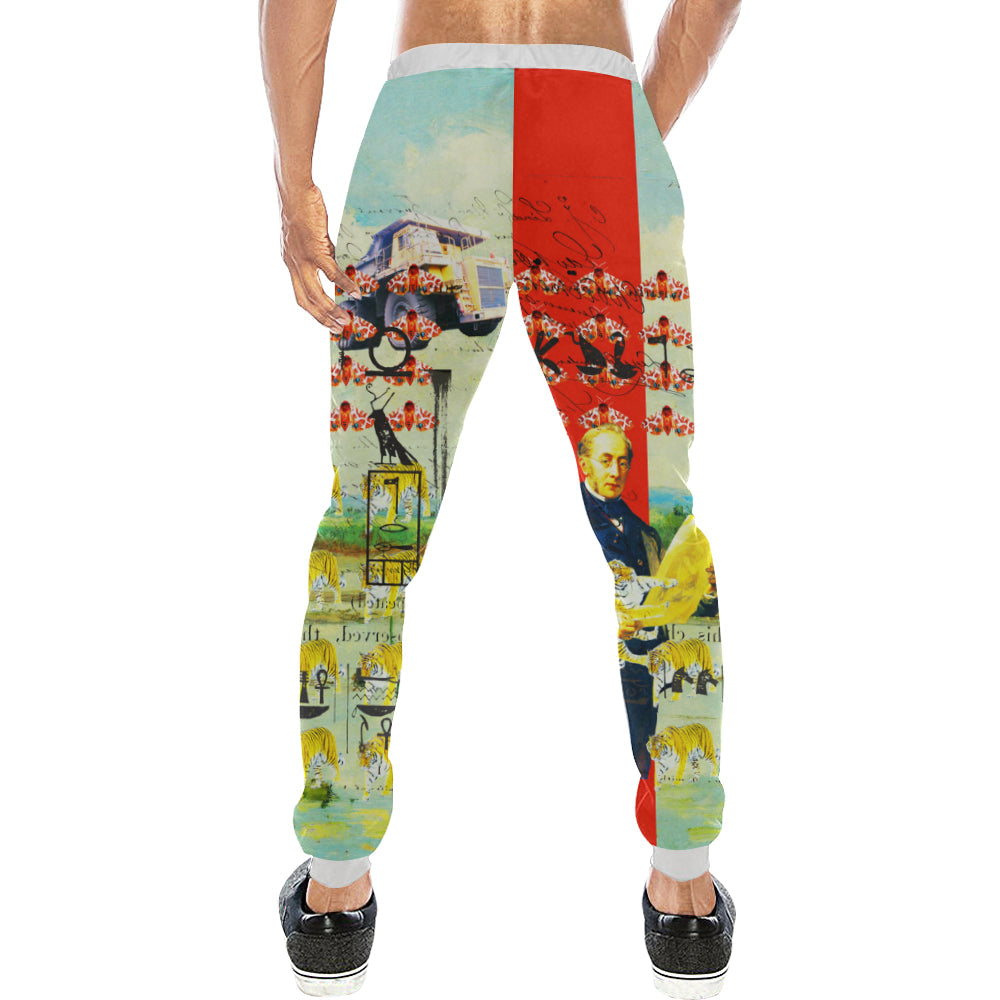 ACCORDING TO PLAN. Men's All Over Print Sweatpants
