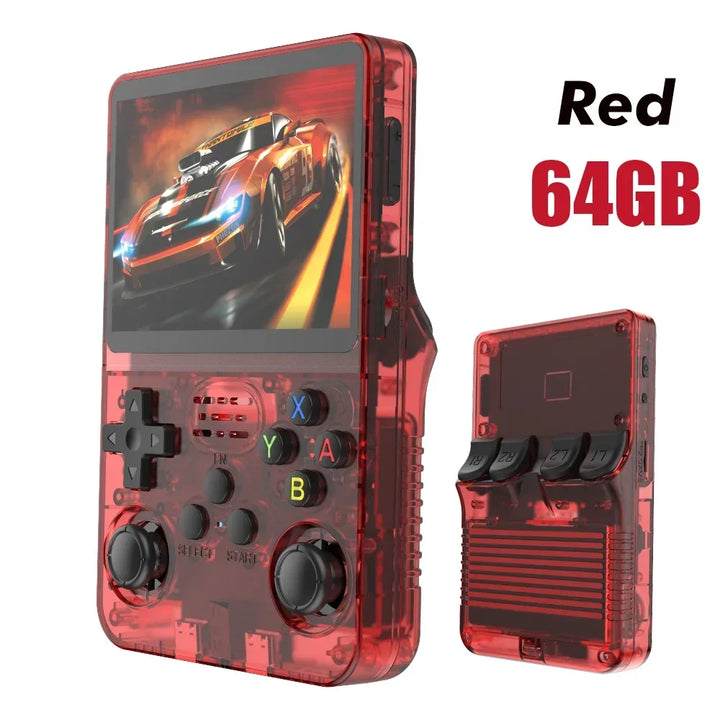 R36S Retro Video Handheld Game Console Linux System 3.5 in IPS Screen  3000mAH Battery 64G/128G TF Card Preinstalled Games
