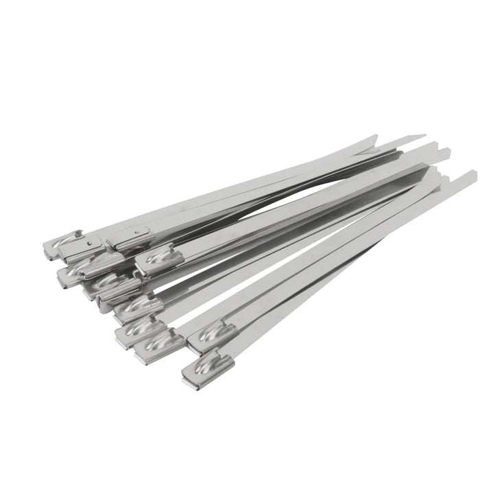 20/40Pcs Stainless Steel Cable Ties Reusable Self-sealing Fastening Ring Cable Tie Multi-Purpose Metal Hardware Cable Organizer