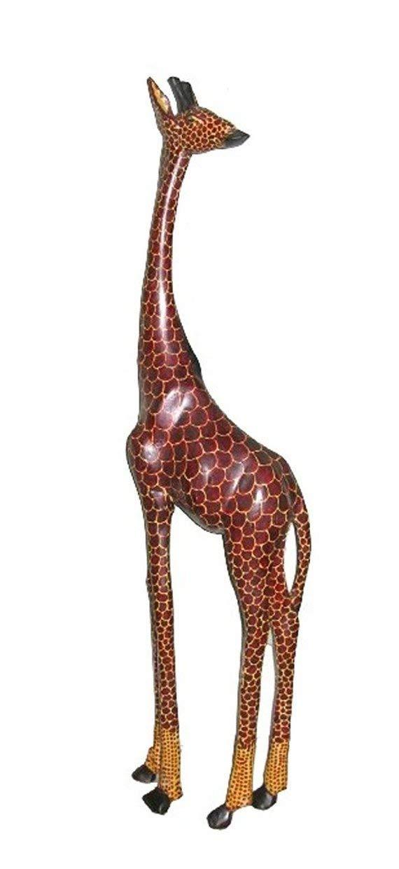 Wooden Jacaranda African Giraffe Sculptures