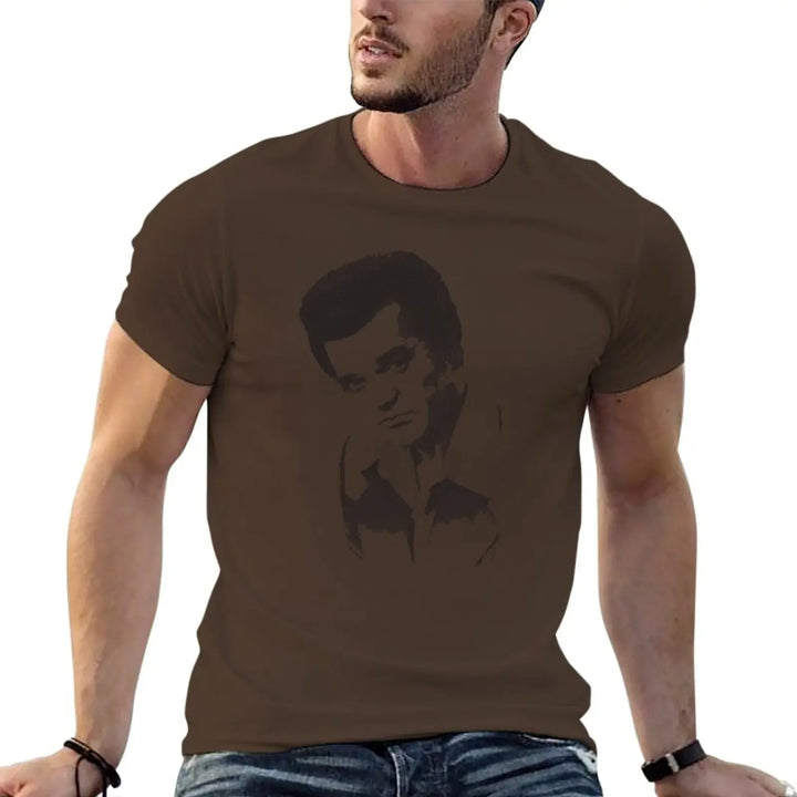 New Conway Twitty Halftone T-Shirt hippie clothes Tee shirt custom t shirts sports fan t-shirts workout shirts for men
