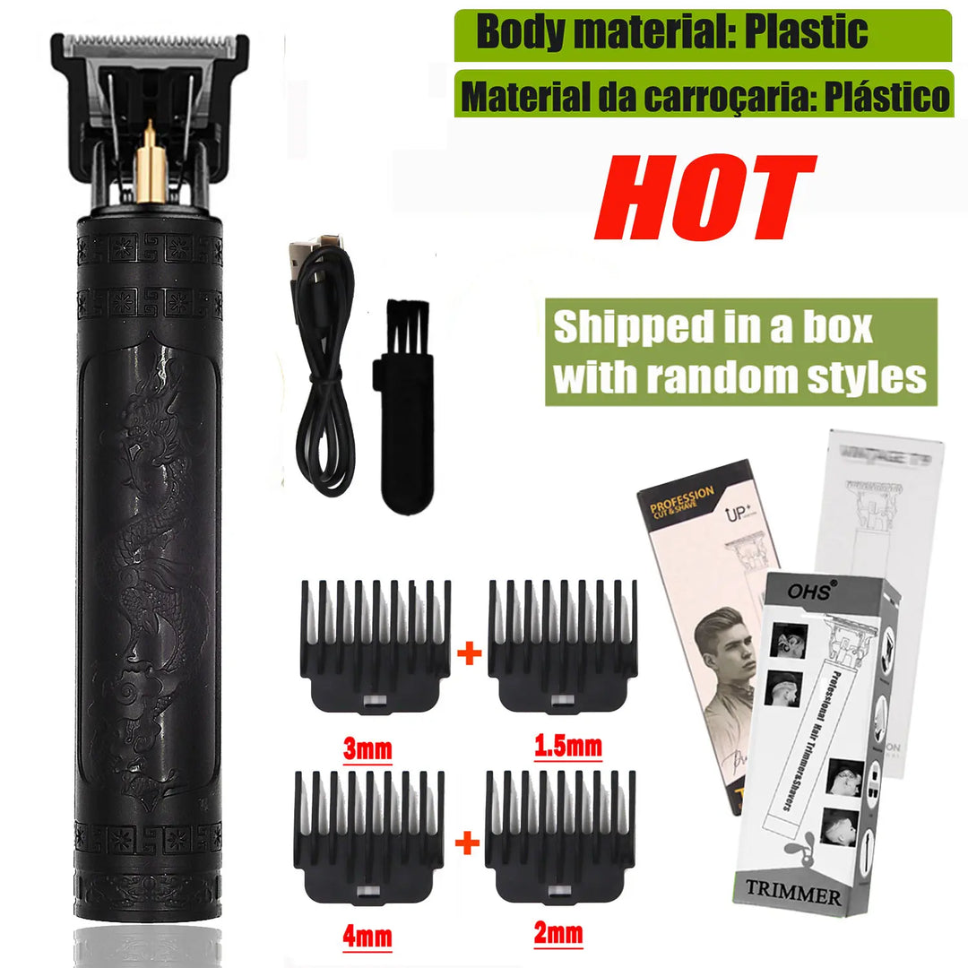 Vintage USB Fast Charging Cordless Hair Clipper Trimmer Portable Electric Shaver Professional Barber Hair Cutting Machine