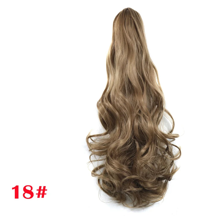 Synthetic Claw Clip On Ponytail Wavy False Hair Extension Hairpiece for Women Accessories