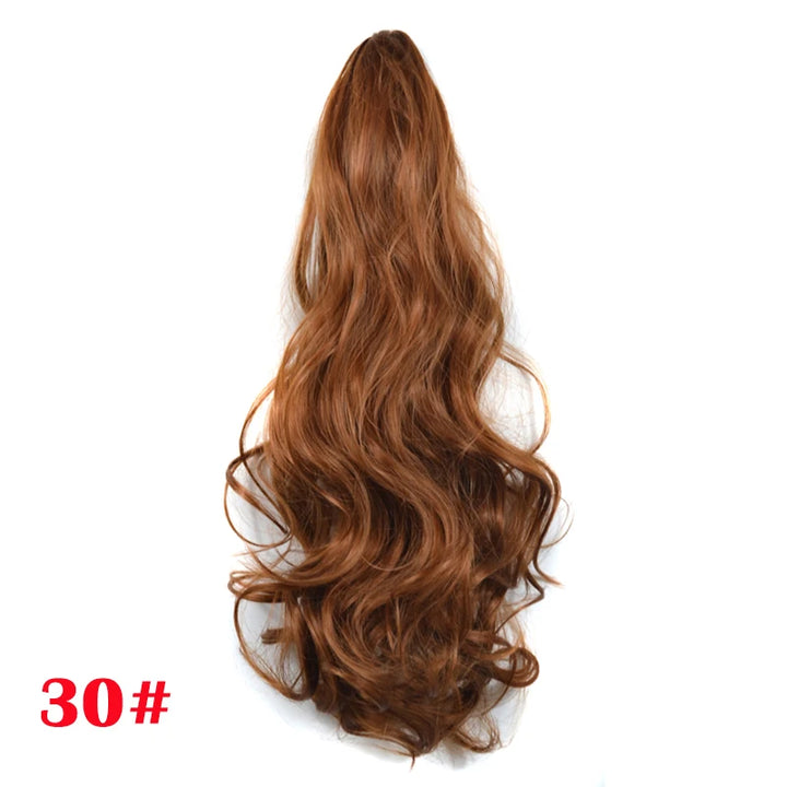 Synthetic Claw Clip On Ponytail Wavy False Hair Extension Hairpiece for Women Accessories