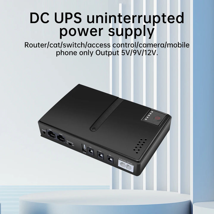 US 1036P Router 5V 9V 12V Optical Cat Monitoring Backup Mobile Uninterruptible Power Supply Phone DC UPS Power Supply 10400mah