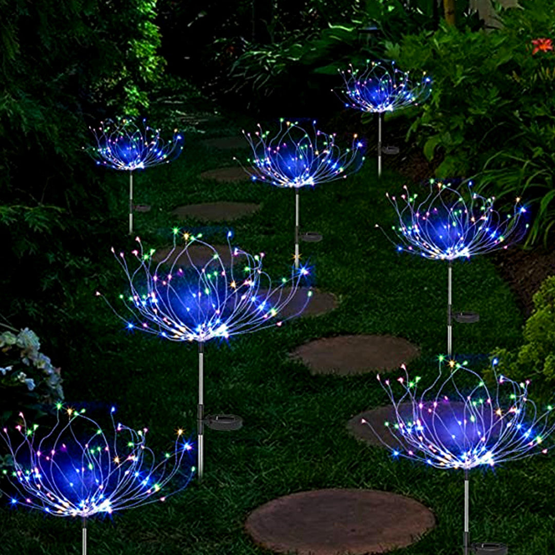 Solar Firework Outdoor Lights, 120 LED Waterproof Solar Garden Lights,