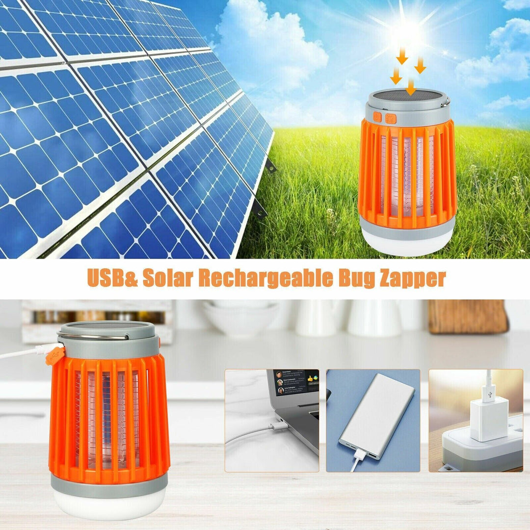 Solar USB Mosquito Killer Light Electronic Fly Bug Insect Zapper Trap