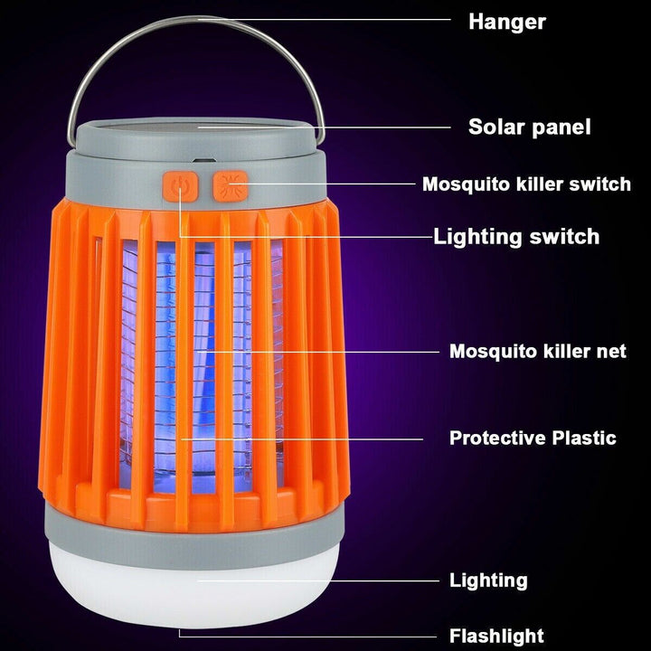 Solar USB Mosquito Killer Light Electronic Fly Bug Insect Zapper Trap